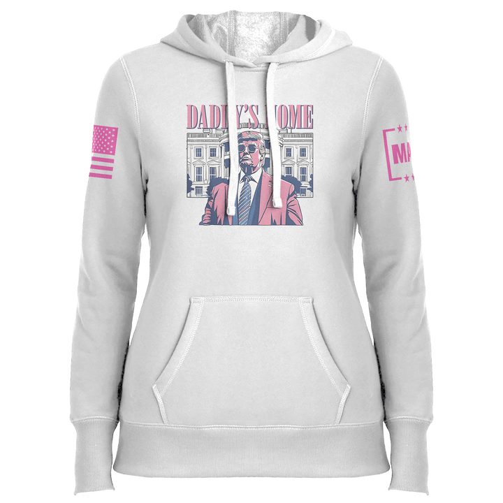 Ladies Hoodie / White / XS Daddy's Home 4 maga trump