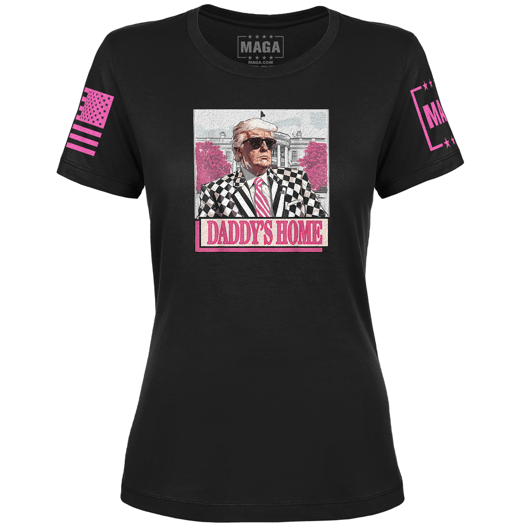 Ladies Tee / Black / XS Daddy's Home 3 maga trump