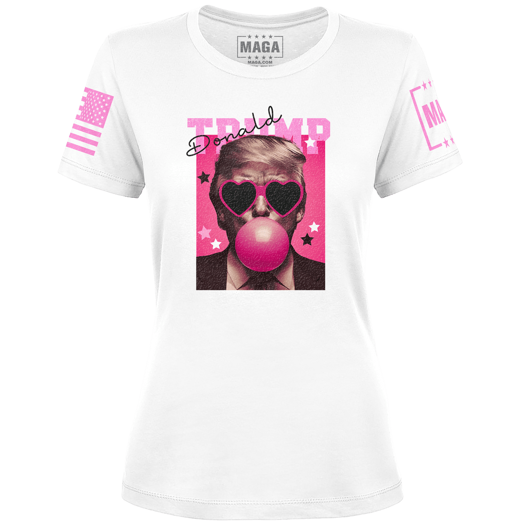 Ladies Tee / White / XS Donald Trump Bubblegum maga trump