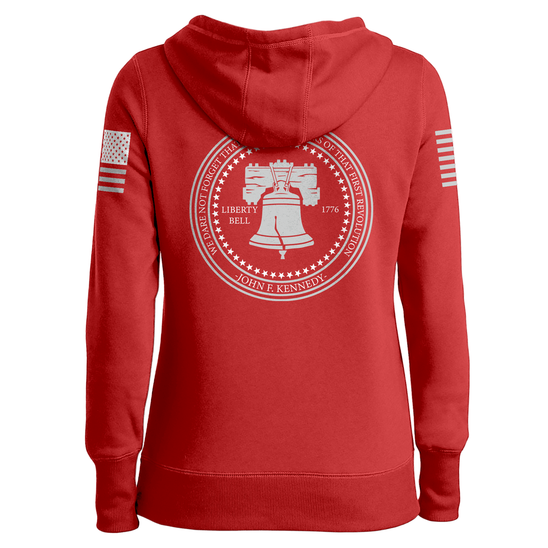 Liberty Bell Kennedy Quote Ladies Hoodie maga trump