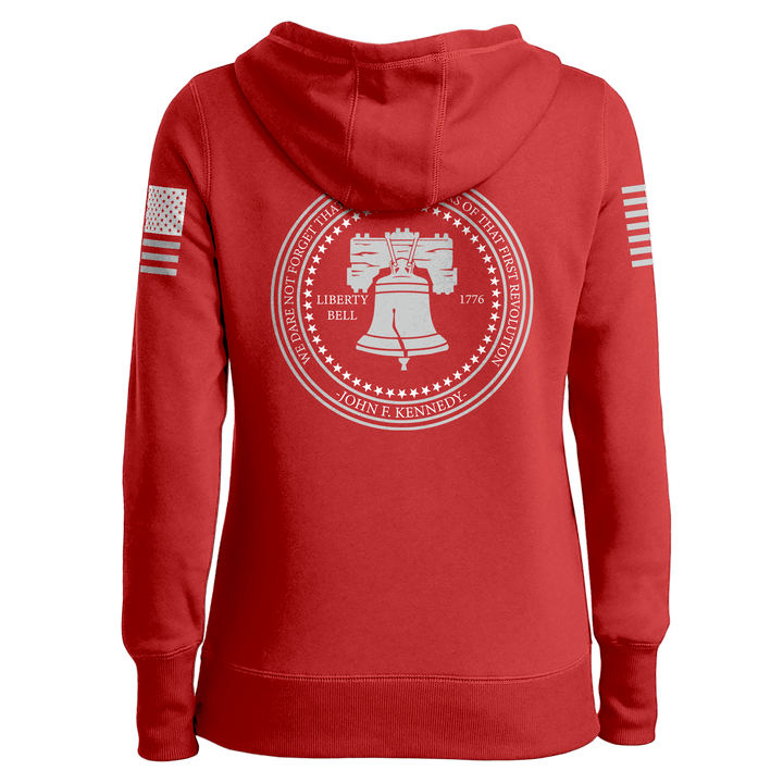 Liberty Bell Kennedy Quote Ladies Hoodie maga trump