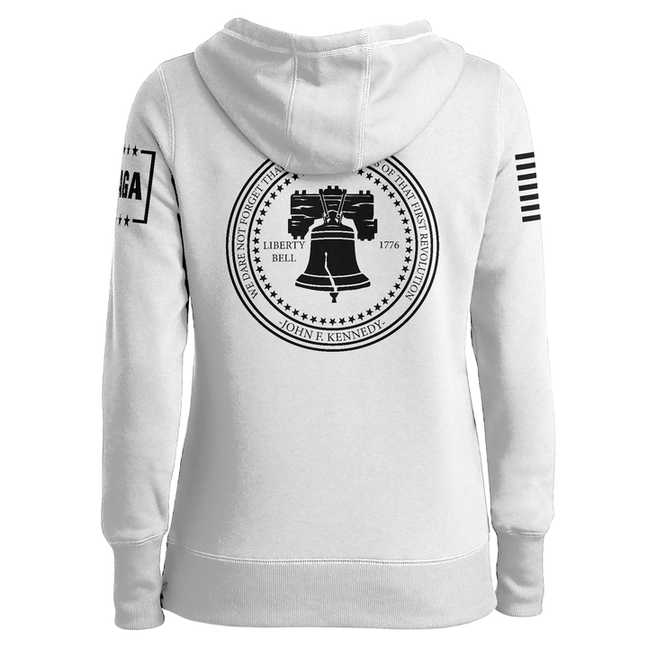 Liberty Bell Kennedy Quote Ladies Hoodie maga trump