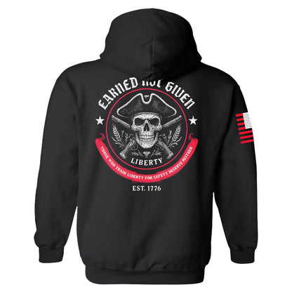Liberty, Earned Not Given Hoodie maga trump
