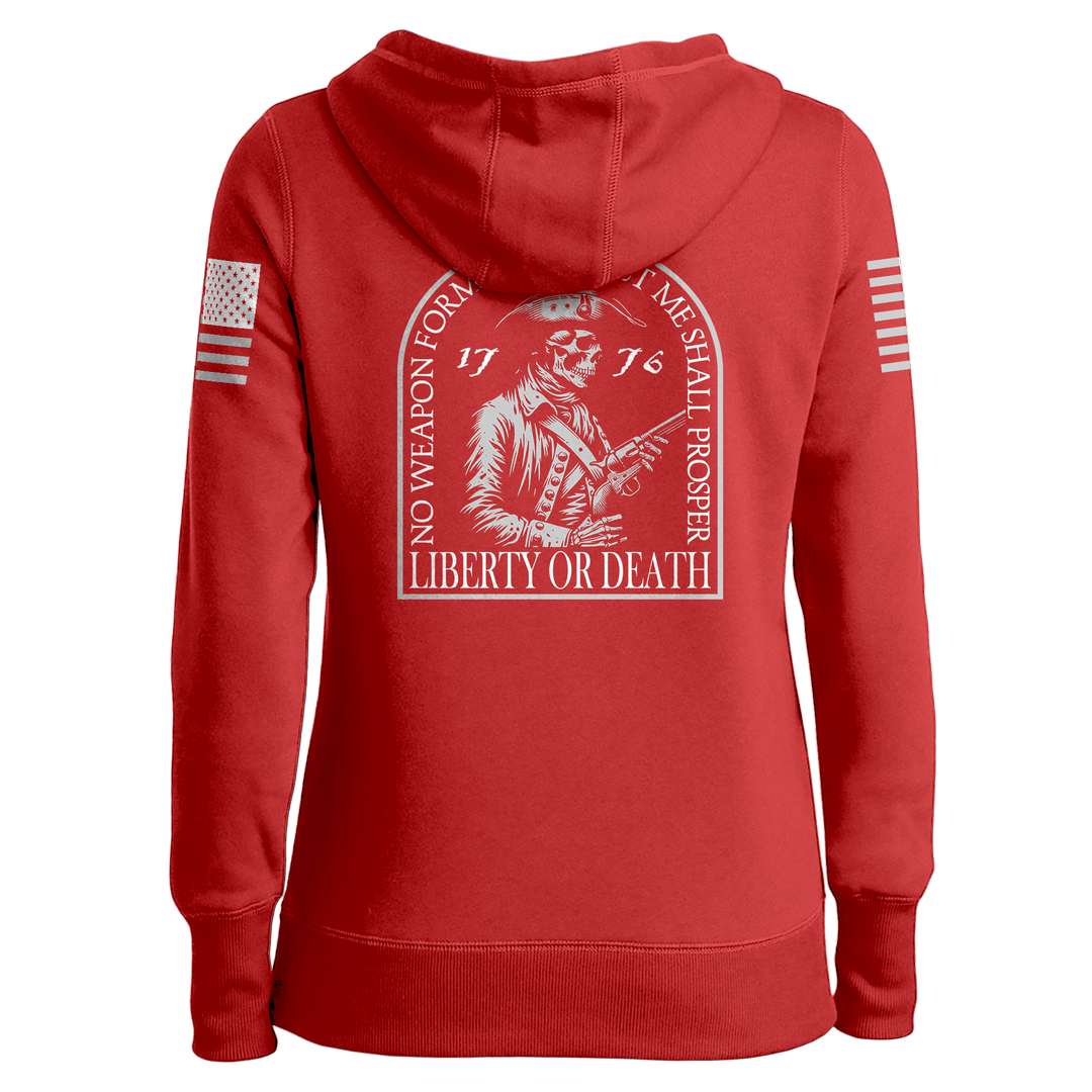 Liberty or Death Skull Patriot Ladies Hoodie maga trump