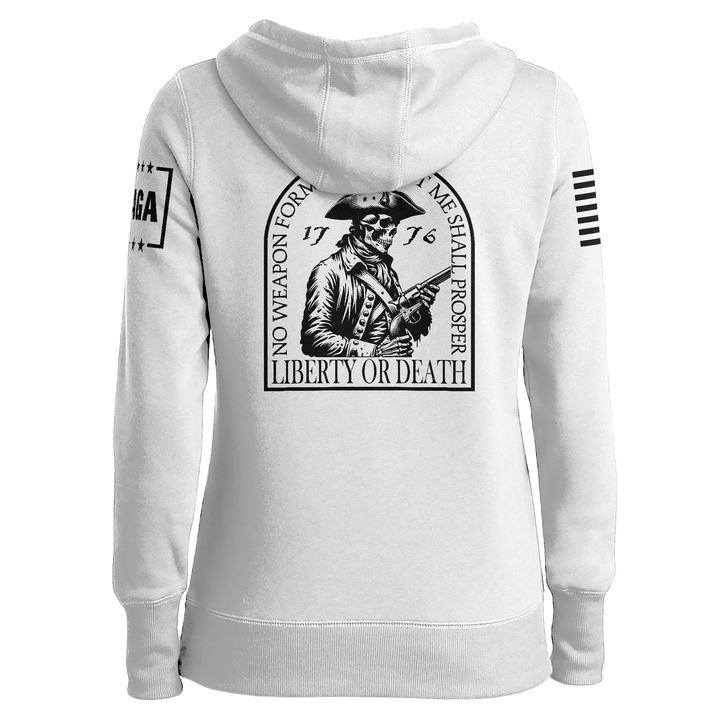 Liberty or Death Skull Patriot Ladies Hoodie maga trump