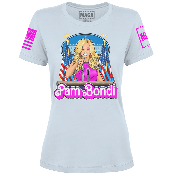 Light Blue / XS Pam Bondi V1 Ladies Tee maga trump