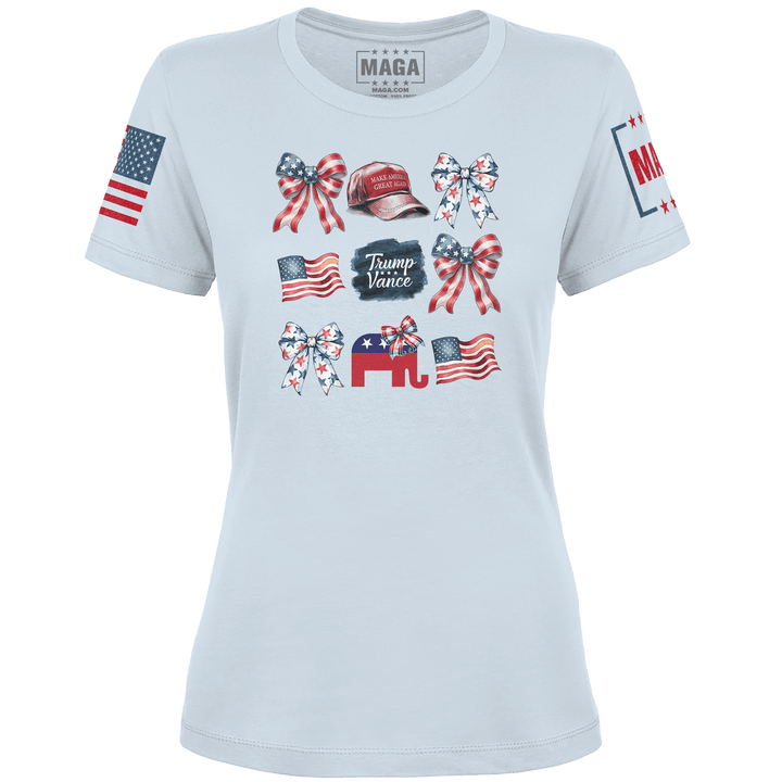 Light Blue / XS Trump Coquette Ladies Tee maga trump