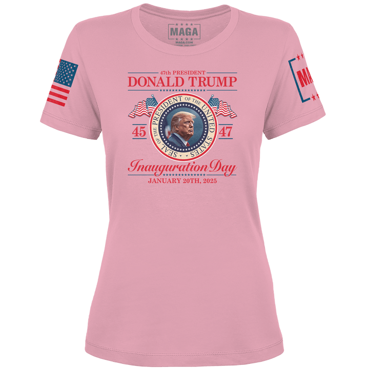 Light Pink / XS Inauguration Day Ladies Tee maga trump