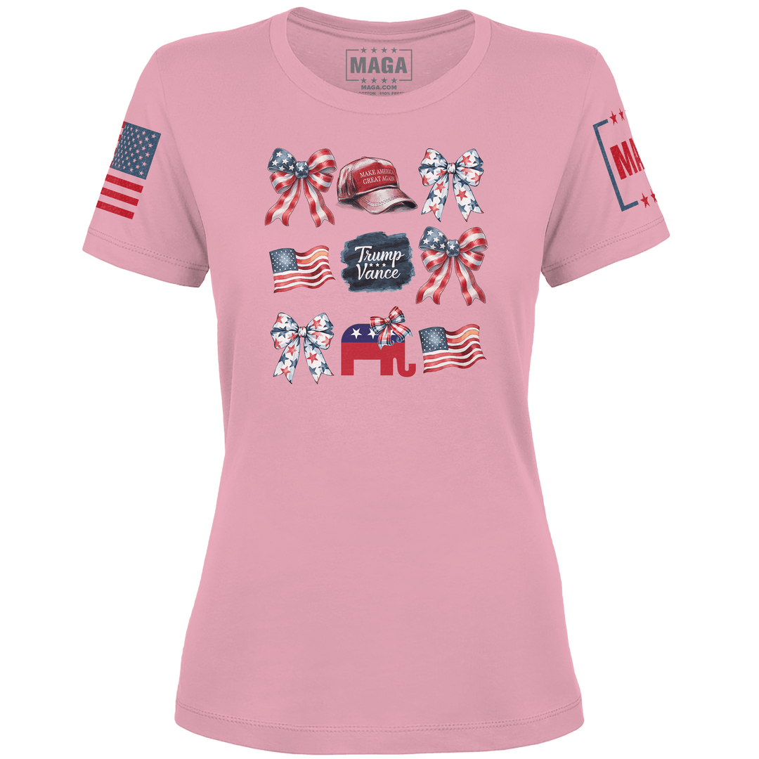 Light Pink / XS Trump Coquette Ladies Tee maga trump