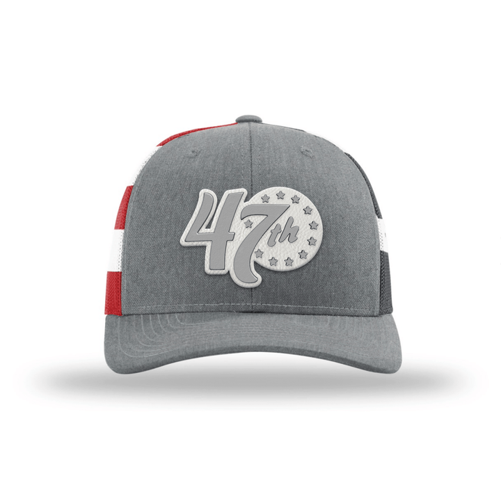 Limited Edition 47th President Trucker Hat - Silver/White maga trump