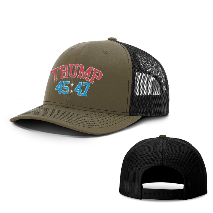 Loden/ Black / OS Trump 45 47 Trucker Hat maga trump