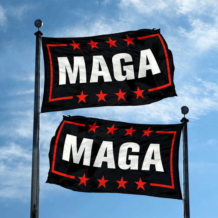 MAGA Black Flag - Double Sided maga trump