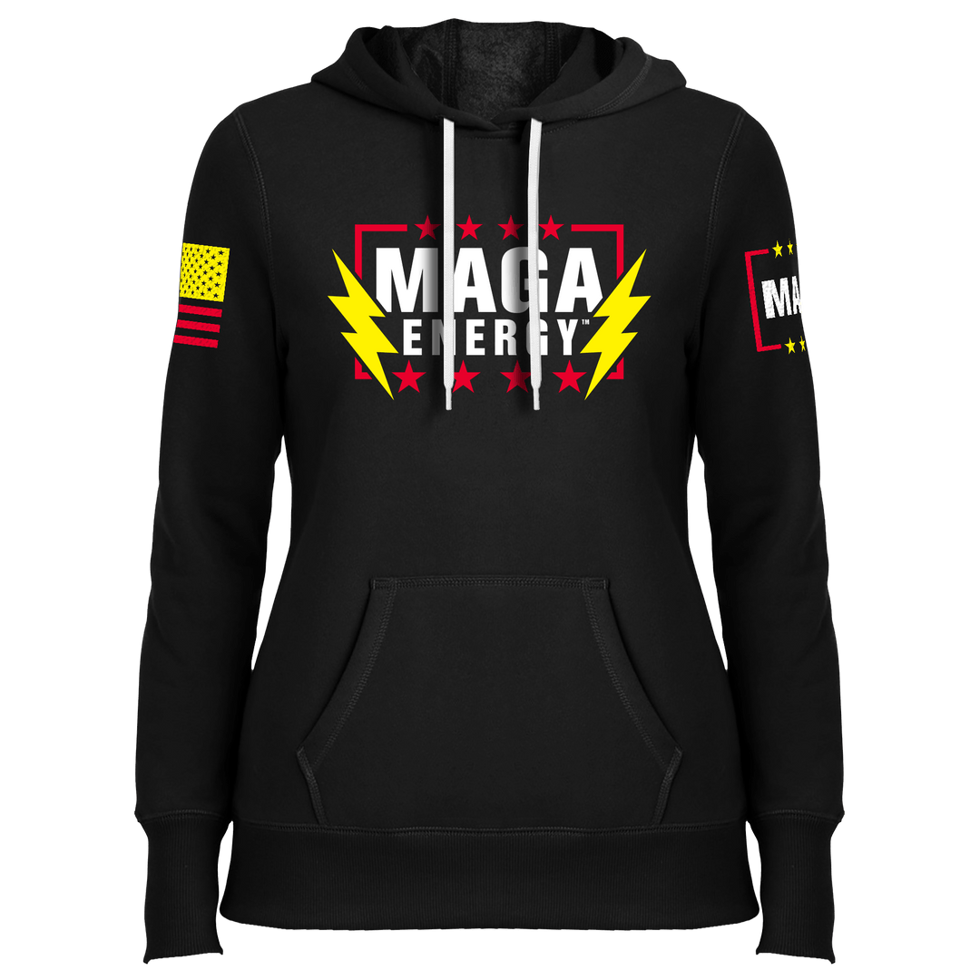 MAGA ENERGY SHIRT (TRI COLOR) Ladies Hoodie maga trump