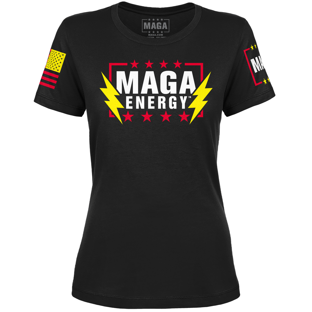 MAGA ENERGY SHIRT (TRI COLOR) Ladies Tee maga trump