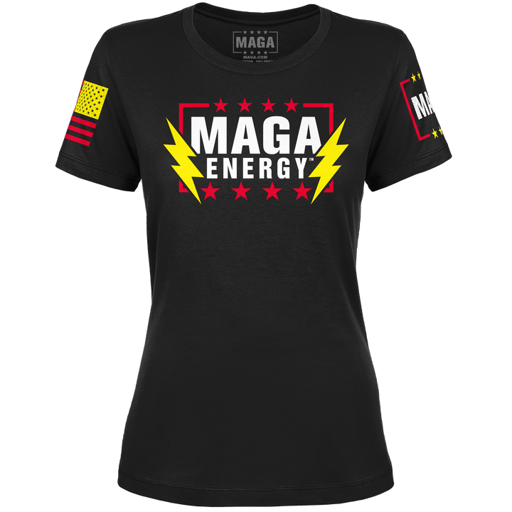 MAGA ENERGY SHIRT (TRI COLOR) Ladies Tee maga trump