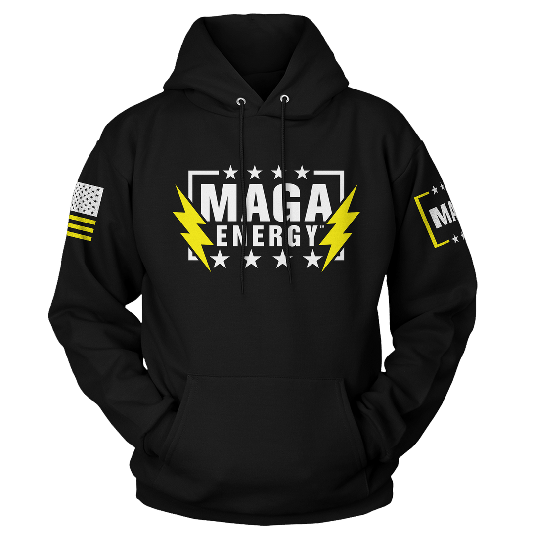 MAGA ENERGY SHIRT (YELLOW AND WHITE) Hoodie maga trump