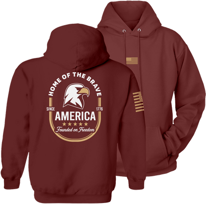 Maroon / S America Founded on Freedom Hoodie | Fall Edition maga trump