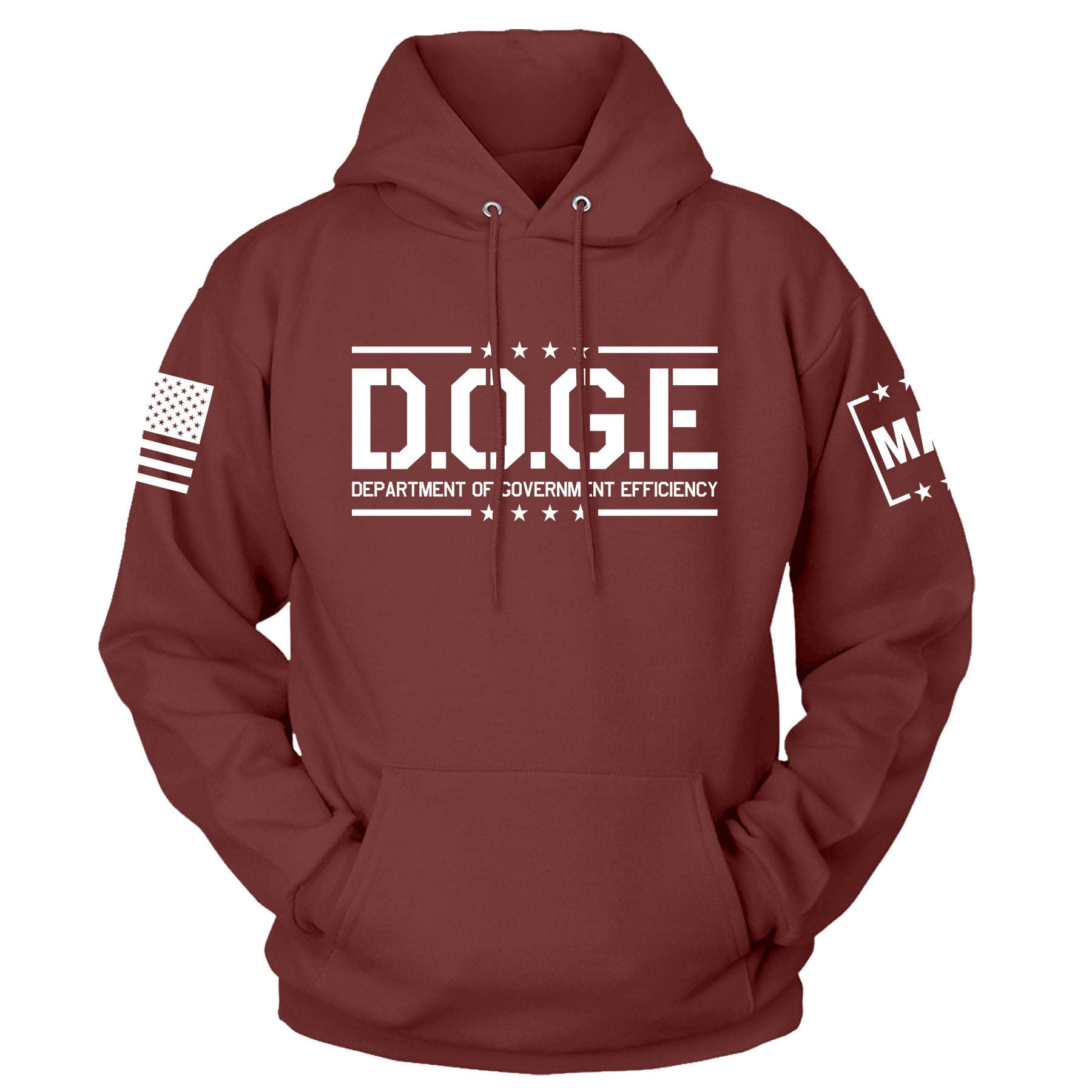 Maroon / S D.O.G.E Department Of Government Efficiency Hoodie | Fall Edition maga trump