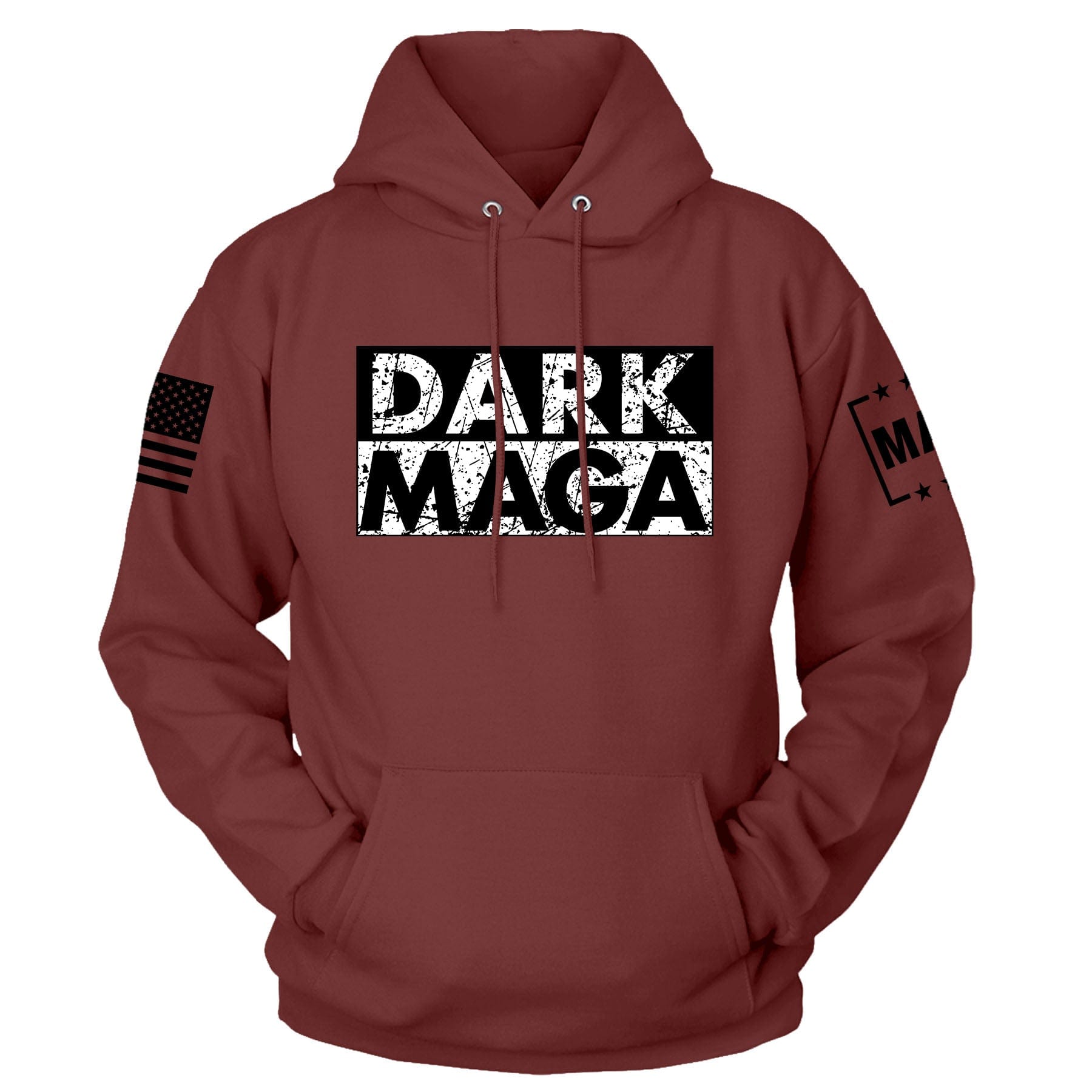 Maroon / S Dark MAGA Hoodie | Fall Edition maga trump