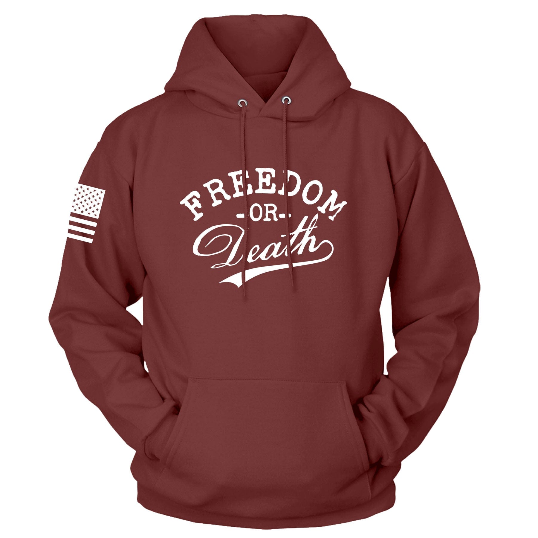 Maroon / S Freedom or Death Hoodie | Fall Edition maga trump