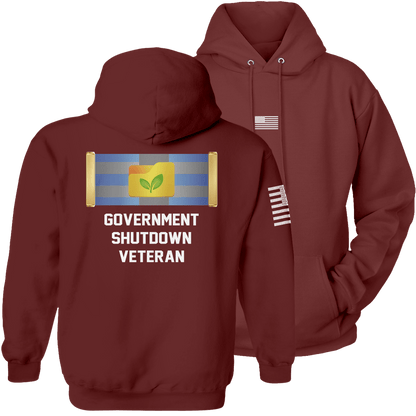 Maroon / S Government Shutdown Veteran Hoodie | Fall Edition maga trump