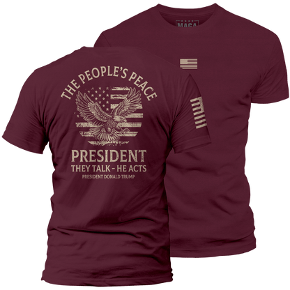 Maroon / S The People's Peace | Fall Edition maga trump