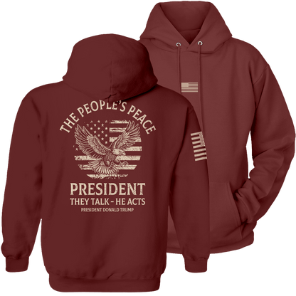 Maroon / S The People's Peace Hoodie | Fall Edition maga trump