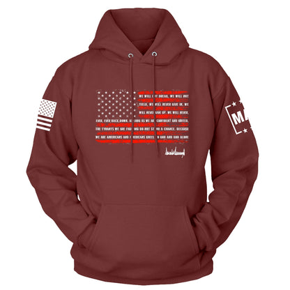 Maroon / S Trump Nation Proclamation Hoodie | Fall Edition maga trump