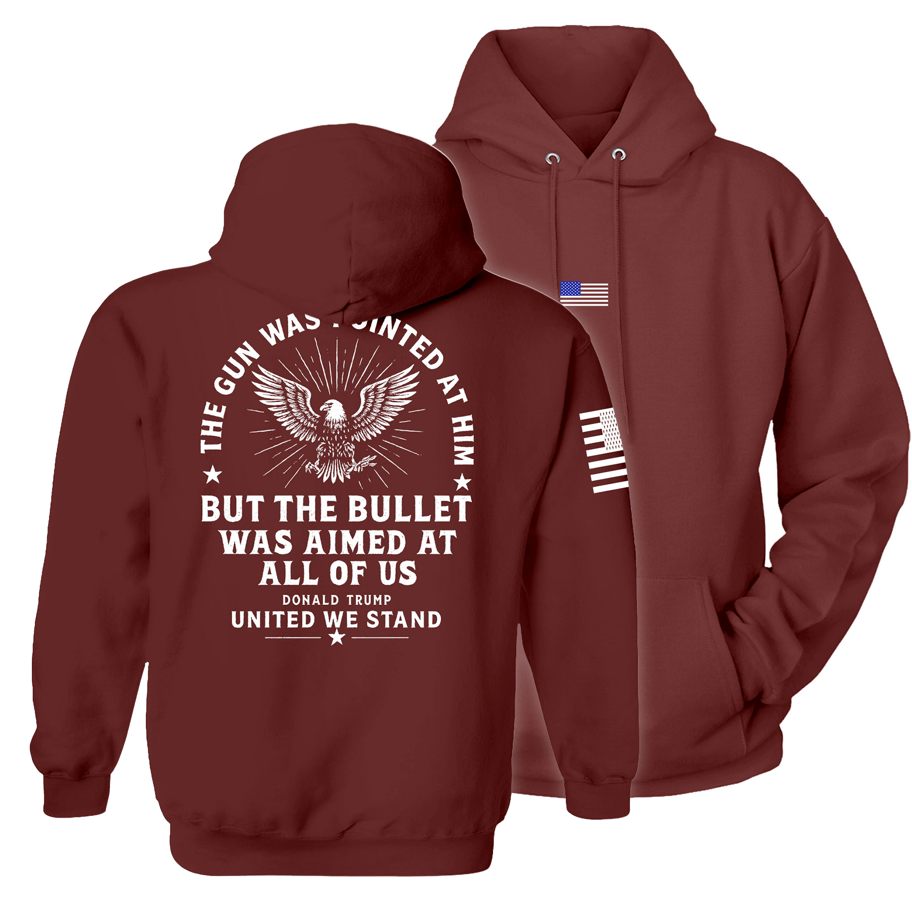 Maroon / S United We Stand Hoodie | Fall Edition maga trump