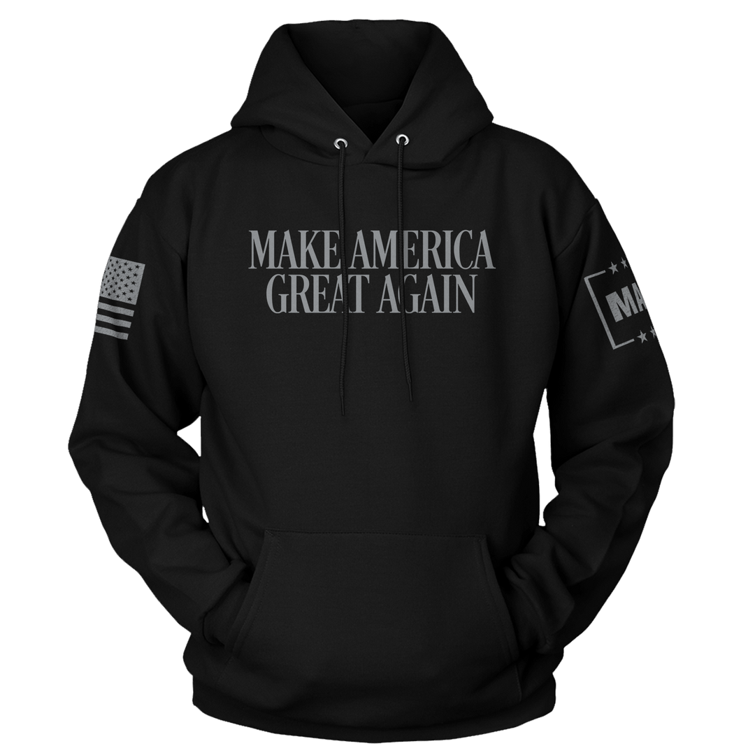 Men's Hoodie / Black / XS MAGA  Blackout Edition maga trump