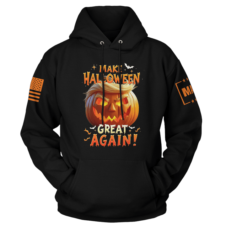 Men's Hoodie / Black / XS Make Halloween Great Again V2 maga trump