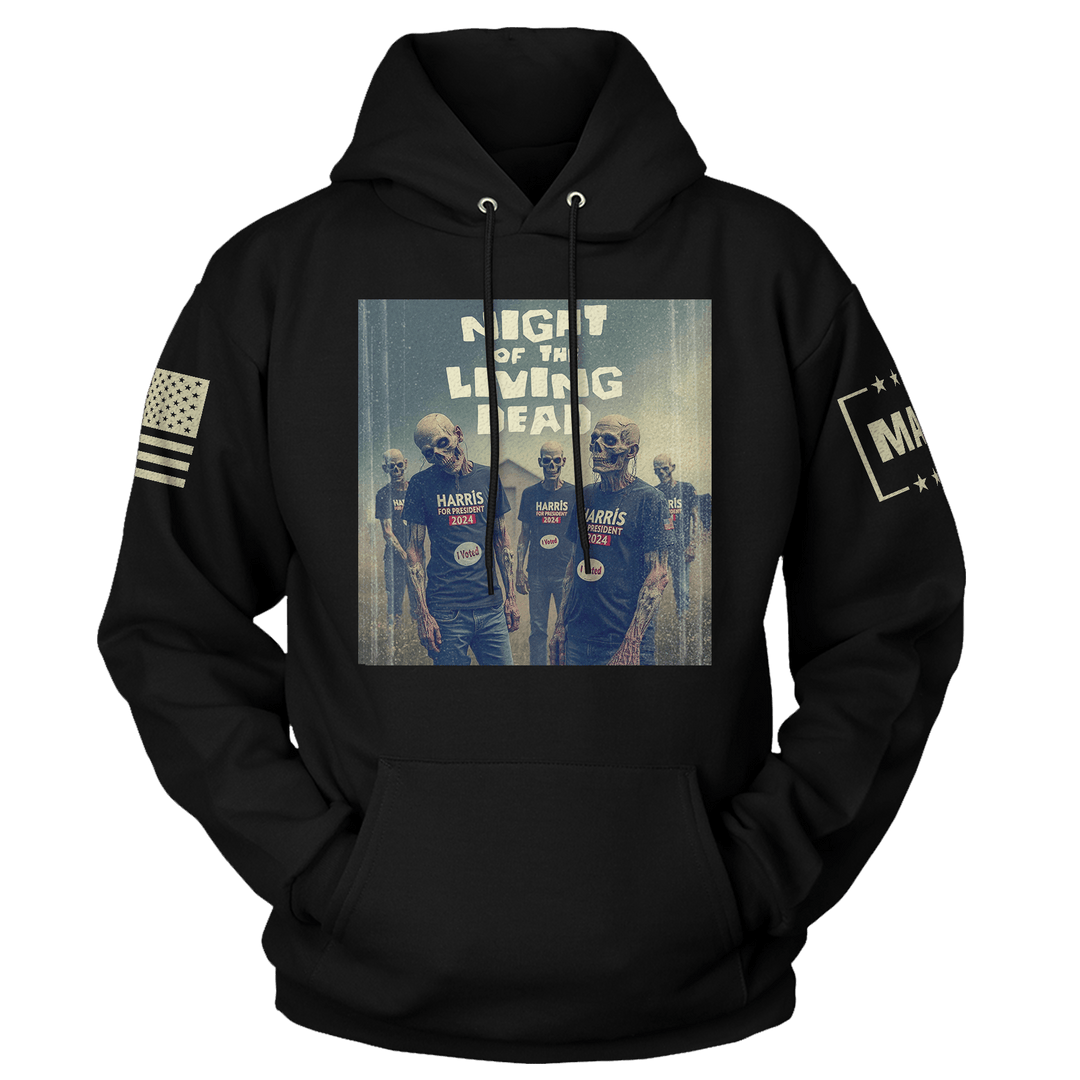 Men's Hoodie / Black / XS Night of the Living Dead maga trump