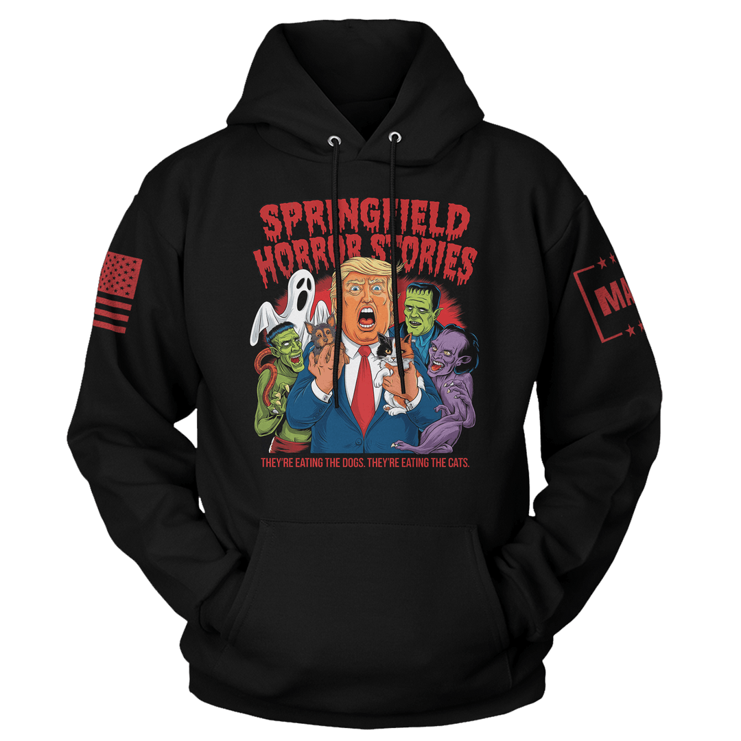 Men's Hoodie / Black / XS Springfield Horror Stories maga trump