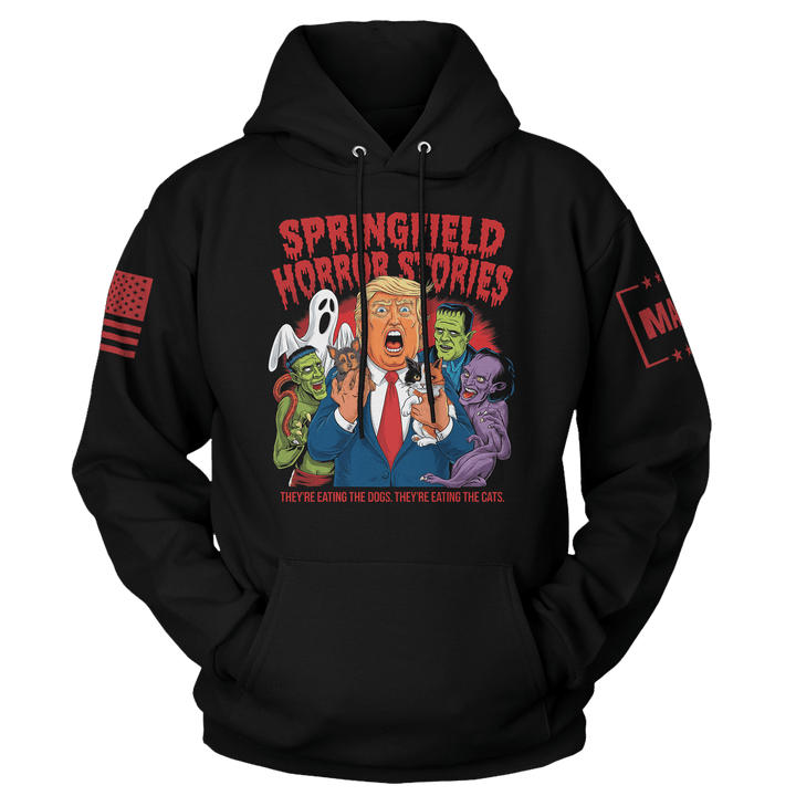 Men's Hoodie / Black / XS Springfield Horror Stories maga trump