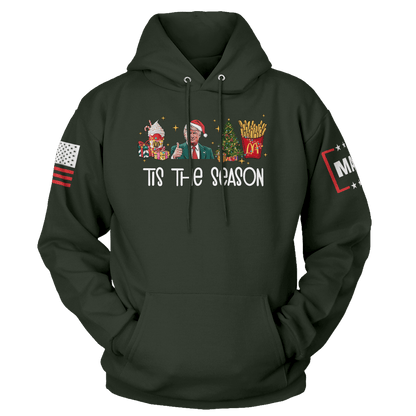 Men's Hoodie / Green / XS Tis the Season maga trump