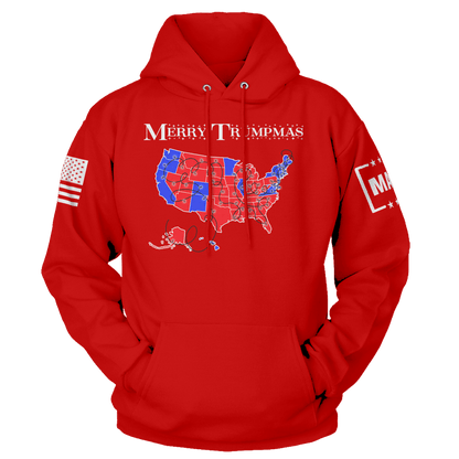 Men's Hoodie / Red / XS Merry Trumpmas V2 maga trump
