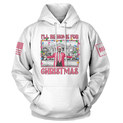 Men's Hoodie / White / S I'll be Home for Christmas 2 Hoodie maga trump
