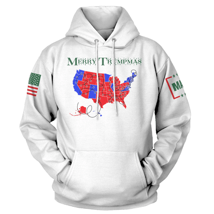 Men's Hoodie / White / S Merry Trumpmas V2 Hoodie maga trump
