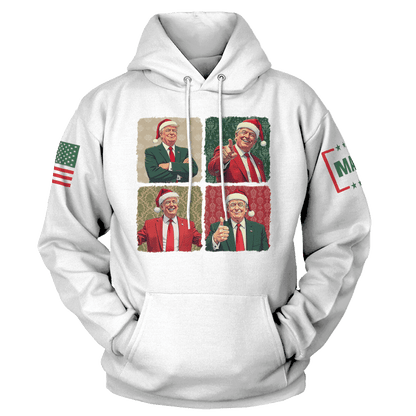 Men's Hoodie / White / S Santa Trump Hoodie maga trump