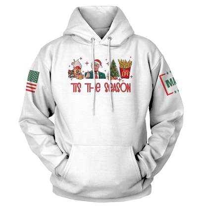 Men's Hoodie / White / S Tis the Season Hoodie maga trump