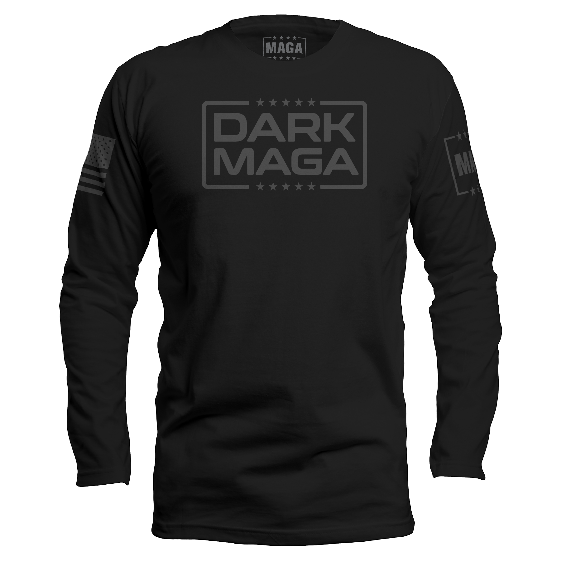 Men's Long Sleeve / Black / S Dark MAGA V6 maga trump