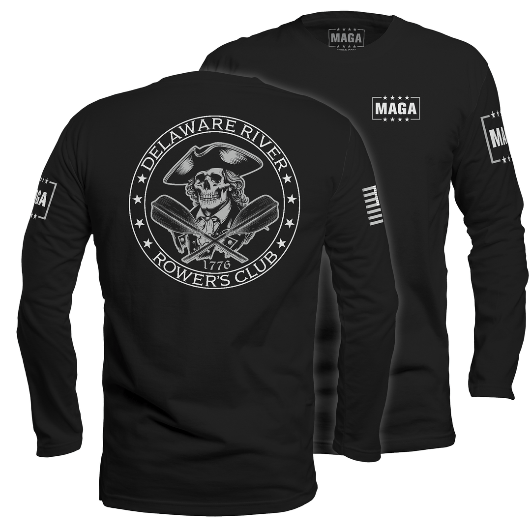 Men's Long Sleeve / Black / S Delaware River Rowers Club maga trump