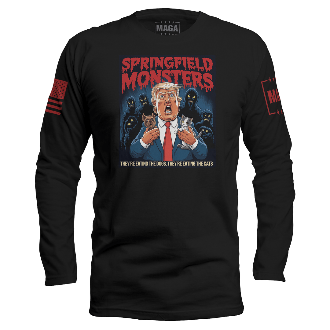 Men's Long Sleeve / Black / S Springfield Monsters maga trump