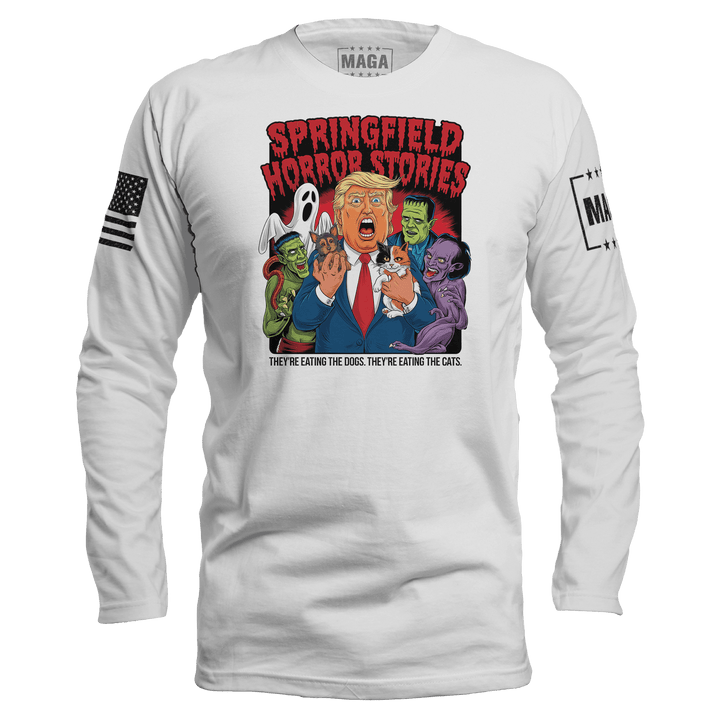 Men's Long Sleeve / White / S Springfield Horror Stories maga trump