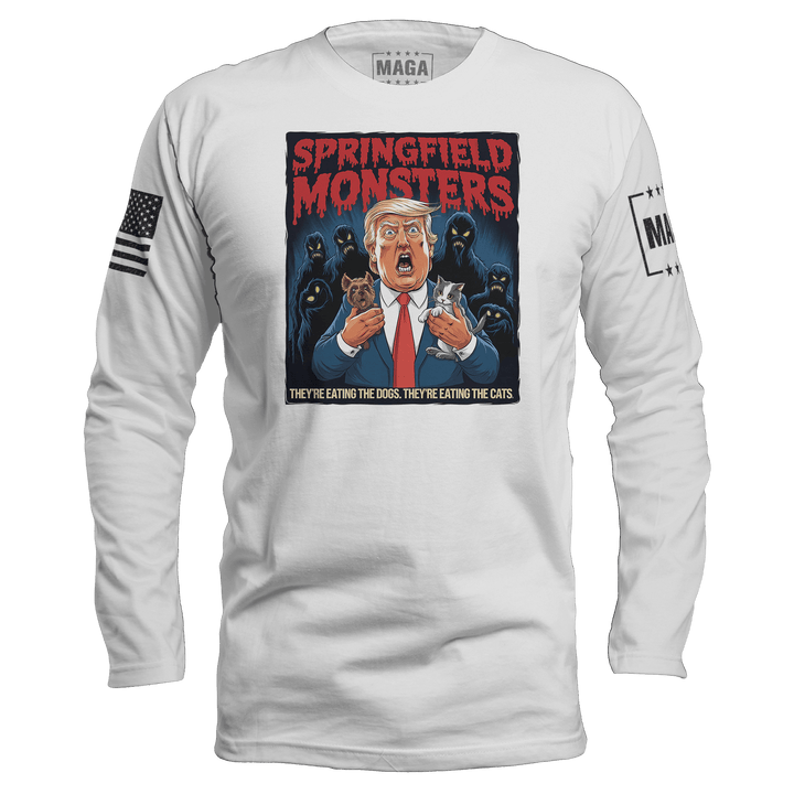 Men's Long Sleeve / White / S Springfield Monsters maga trump