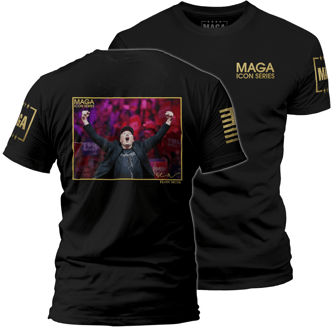 Men's Shirt / Black / XS Icon Series - Elon Musk maga trump