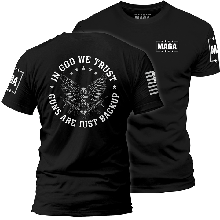 Men's Shirt / Black / XS In God We Trust maga trump