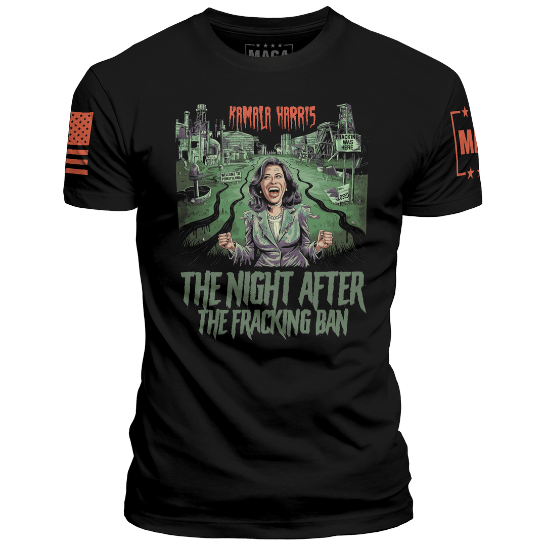 Men's Shirt / Black / XS Night After the Fracking Ban maga trump