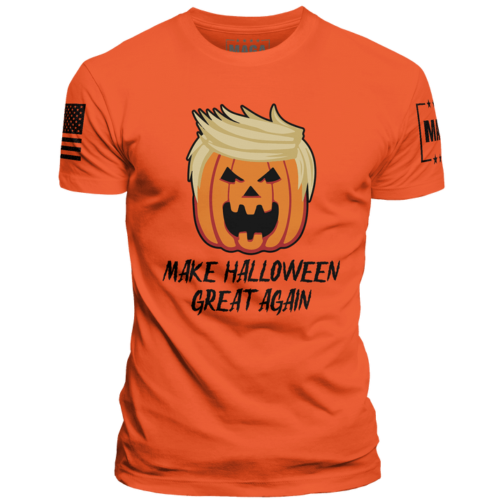 Men's Shirt / Classic Orange / XS Make Halloween Great Again maga trump