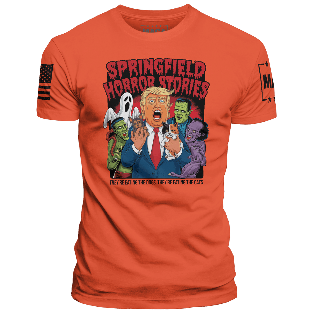 Men's Shirt / Classic Orange / XS Springfield Horror Stories maga trump